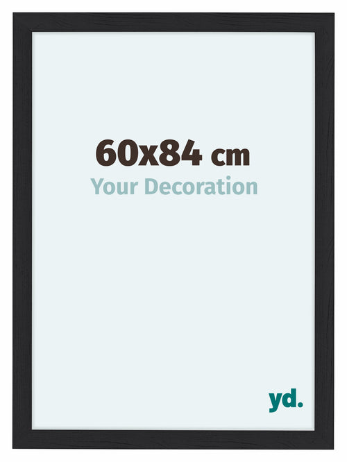 Como MDF Cadre Photo 60x84cm Noir Grain De Bois De Face Mesure | Yourdecoration.fr