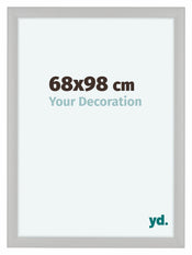 Como MDF Cadre Photo 68x98cm Blanc Grain de Bois De Face Mesure | Yourdecoration.fr