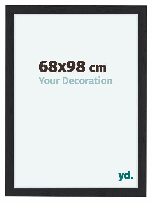 Como MDF Cadre Photo 68x98cm Noir Grain de Bois De Face Mesure | Yourdecoration.fr