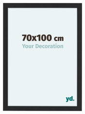 Como MDF Cadre Photo 70x100cm Noir Grain De Bois De Face Mesure | Yourdecoration.fr