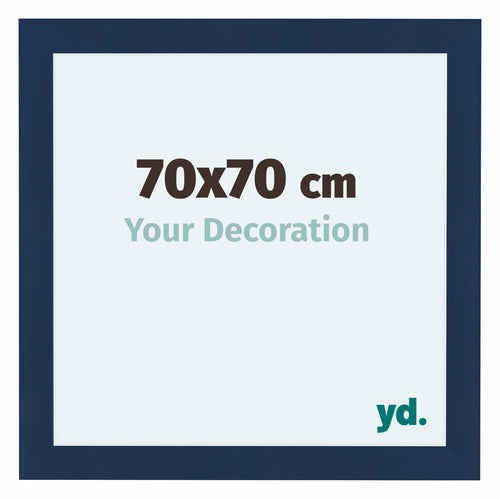 Como MDF Cadre Photo 70x70cm Bleu Fonce Patine De Face Mesure | Yourdecoration.fr