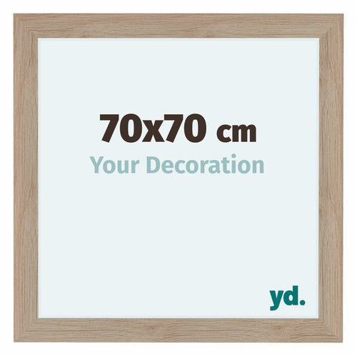 Como MDF Cadre Photo 70x70cm Chene Clair De Face Mesure | Yourdecoration.fr