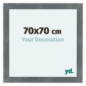 Como MDF Cadre Photo 70x70cm Fer Patine De Face Mesure | Yourdecoration.fr