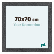 Como MDF Cadre Photo 70x70cm Gris Patine De Face Mesure | Yourdecoration.fr