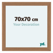 Como MDF Cadre Photo 70x70cm Noyer Clair De Face Mesure | Yourdecoration.fr