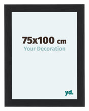 Como MDF Cadre Photo 75x100cm Noir Grain De Bois De Face Mesure | Yourdecoration.fr