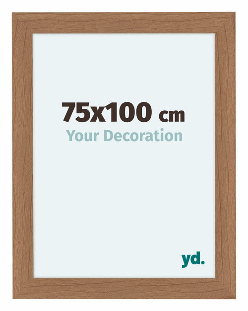 Como MDF Cadre Photo 75x100cm Noyer Clair De Face Mesure | Yourdecoration.fr