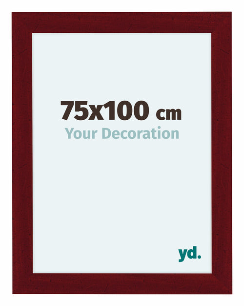 Como MDF Cadre Photo 75x100cm Vin Rouge Patine De Face Mesure | Yourdecoration.fr