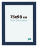 Como MDF Cadre Photo 75x98cm Bleu fonce patine De Face Mesure | Yourdecoration.fr