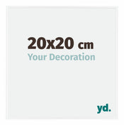 Evry Plastique Cadre Photo 20x20cm Blanc Brillant De Face Mesure | Yourdecoration.fr