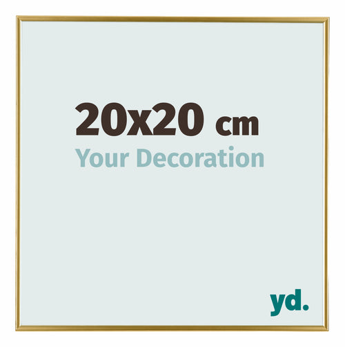 Evry Plastique Cadre Photo 20x20cm Or De Face Mesure | Yourdecoration.fr