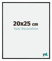 Evry Plastique Cadre Photo 20x25cm Noir Mat De Face Mesure | Yourdecoration.fr