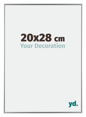 Evry Plastique Cadre Photo 20x28cm Argent De Face Mesure | Yourdecoration.fr