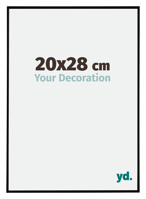 Evry Plastique Cadre Photo 20x28cm Noir Mat De Face Mesure | Yourdecoration.fr