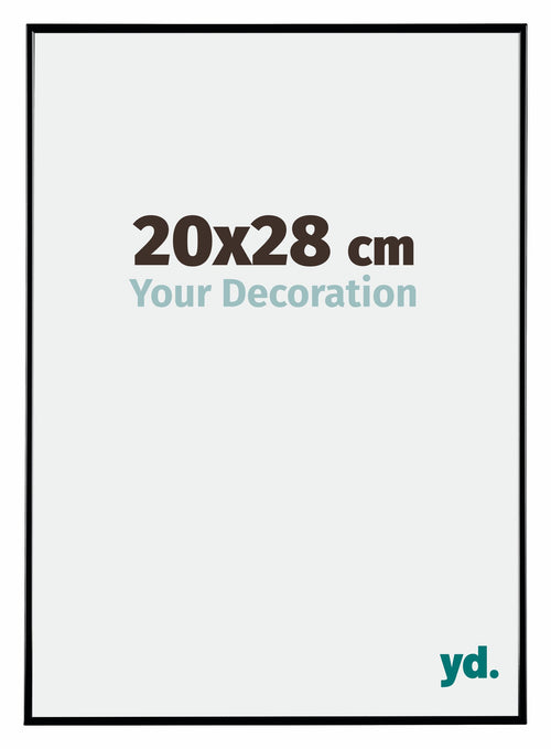 Evry Plastique Cadre Photo 20x28cm Noir Tres Brillant De Face Mesure | Yourdecoration.fr