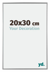 Evry Plastique Cadre Photo 20x30cm Argent De Face Mesure | Yourdecoration.fr