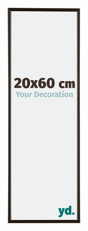 Evry Plastique Cadre Photo 20x60cm Anthracite De Face Mesure | Yourdecoration.fr