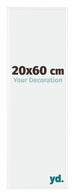 Evry Plastique Cadre Photo 20x60cm Blanc Brillant De Face Mesure | Yourdecoration.fr