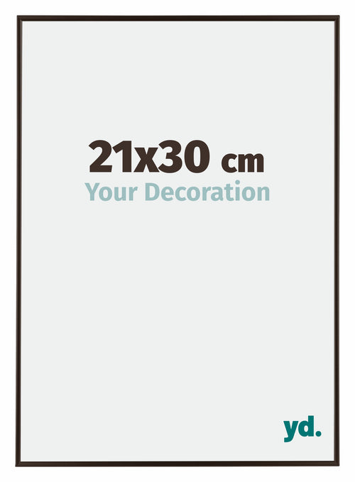 Evry Plastique Cadre Photo 21x30cm Anthracite De Face Mesure | Yourdecoration.fr