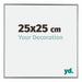 Evry Plastique Cadre Photo 25x25cm Argent De Face Mesure | Yourdecoration.fr