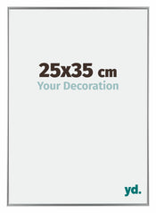 Evry Plastique Cadre Photo 25x35cm Argent De Face Mesure | Yourdecoration.fr