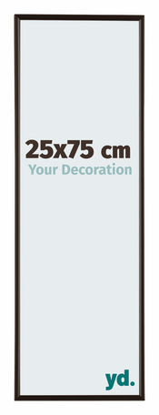 Evry Plastique Cadre Photo 25x75cm Anthracite De Face Mesure | Yourdecoration.fr