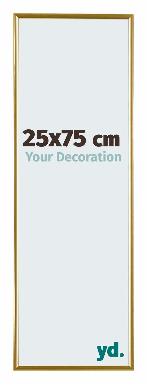 Evry Plastique Cadre Photo 25x75cm Or De Face Mesure | Yourdecoration.fr