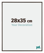 Evry Plastique Cadre Photo 28x35cm Anthracite De Face Mesure | Yourdecoration.fr