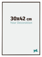 Evry Plastique Cadre Photo 30x42cm Anthracite De Face Mesure | Yourdecoration.fr