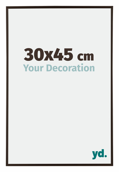 Evry Plastique Cadre Photo 30x45cm Anthracite De Face Mesure | Yourdecoration.fr