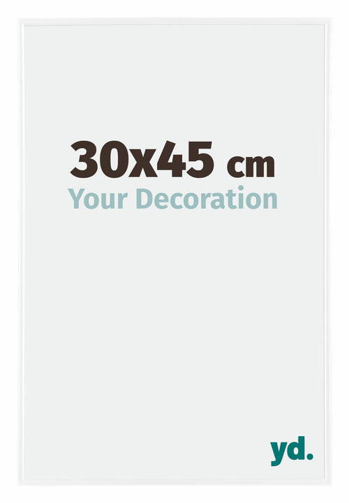 Evry Plastique Cadre Photo 30x45cm Blanc Brillant De Face Mesure | Yourdecoration.fr