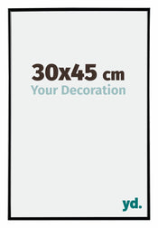 Evry Plastique Cadre Photo 30x45cm Noir Tres Brillant De Face Mesure | Yourdecoration.fr