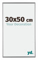 Evry Plastique Cadre Photo 30x50cm Argent De Face Mesure | Yourdecoration.fr