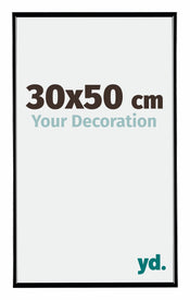 Evry Plastique Cadre Photo 30x50cm Noir Tres Brillant De Face Mesure | Yourdecoration.fr