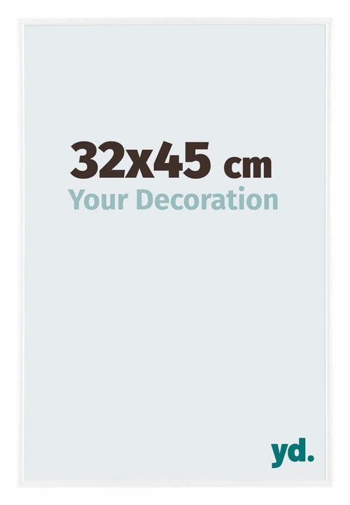 Evry Plastique Cadre Photo 32x45cm Blanc Brillant De Face Mesure | Yourdecoration.fr