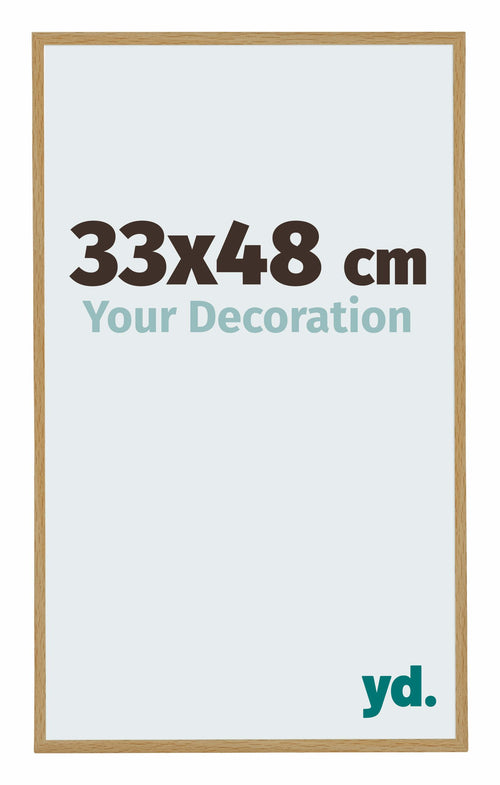 Evry Plastique Cadre Photo 33x48cm Hêtre Clair De Face Mesure | Yourdecoration.fr