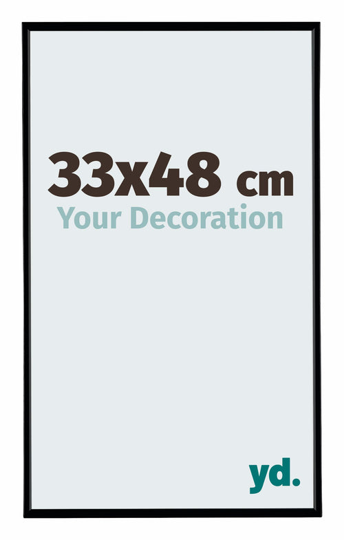 Evry Plastique Cadre Photo 33x48cm Noir Mat De Face Mesure | Yourdecoration.fr