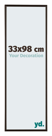 Evry Plastique Cadre Photo 33x98cm Anthracite De Face Mesure | Yourdecoration.fr