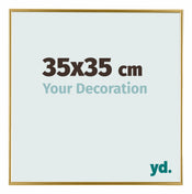 Evry Plastique Cadre Photo 35x35cm Or De Face Mesure | Yourdecoration.fr