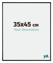 Evry Plastique Cadre Photo 35x45cm Noir Tres Brillant De Face Mesure | Yourdecoration.fr