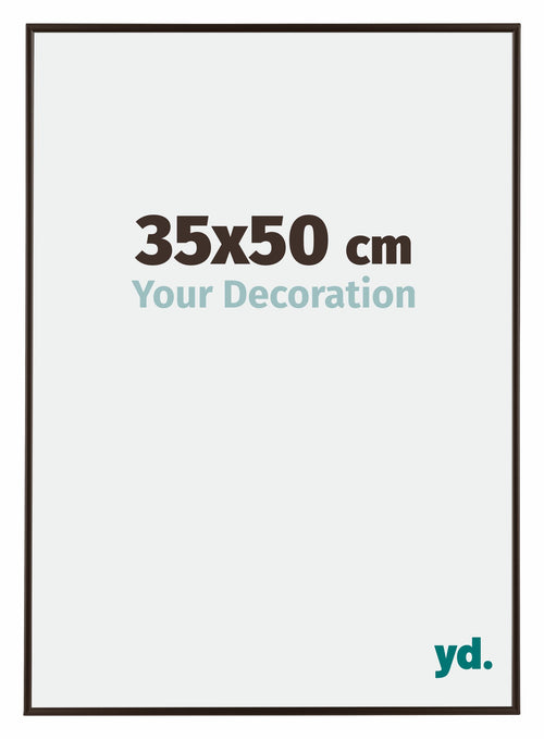 Evry Plastique Cadre Photo 35x50cm Anthracite De Face Mesure | Yourdecoration.fr