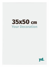 Evry Plastique Cadre Photo 35x50cm Blanc Brillant De Face Mesure | Yourdecoration.fr