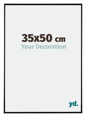 Evry Plastique Cadre Photo 35x50cm Noir Tres Brillant De Face Mesure | Yourdecoration.fr