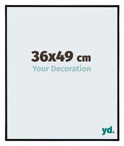 Evry Plastique Cadre Photo 36x49cm Noir Mat De Face Mesure | Yourdecoration.fr