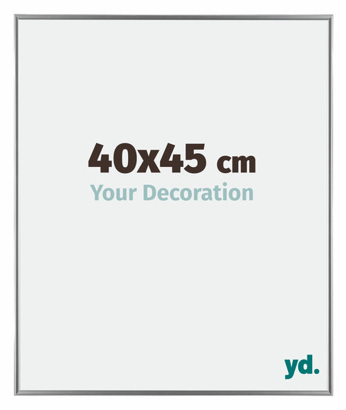 Evry Plastique Cadre Photo 40x45cm Argent De Face Mesure | Yourdecoration.fr