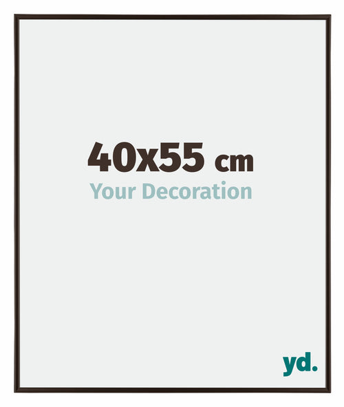 Evry Plastique Cadre Photo 40x55cm Anthracite De Face Mesure | Yourdecoration.fr