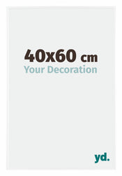 Evry Plastique Cadre Photo 40x60cm Blanc Brillant De Face Mesure | Yourdecoration.fr