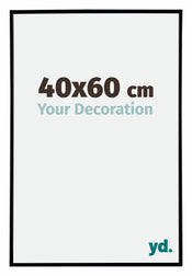 Evry Plastique Cadre Photo 40x60cm Noir Mat De Face Mesure | Yourdecoration.fr