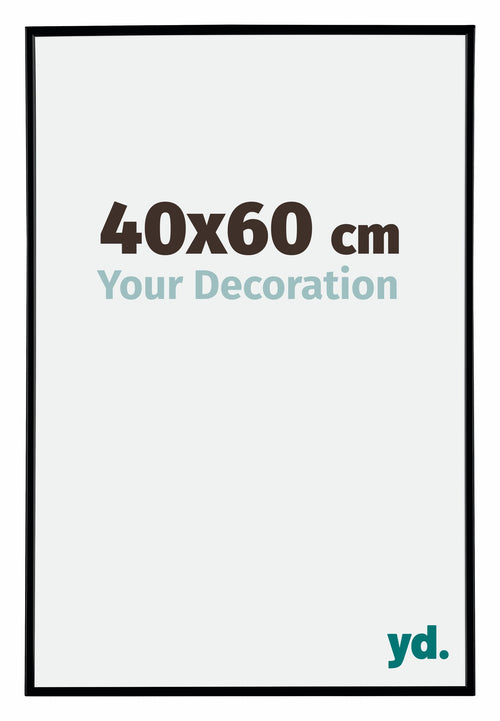 Evry Plastique Cadre Photo 40x60cm Noir Mat De Face Mesure | Yourdecoration.fr