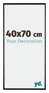 Evry Plastique Cadre Photo 40x70cm Noir Tres Brillant De Face Mesure | Yourdecoration.fr